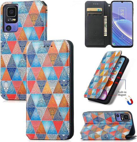 Coque Pour Tcl 40 Se, Ultra Mince Etui Housse En Cuir A Rabat Avec Dessin Flip Cover Case Portefeuille Avec Porte Carte, Bequille, Fermeture Magnetique Pour Tcl 40se, Mandala