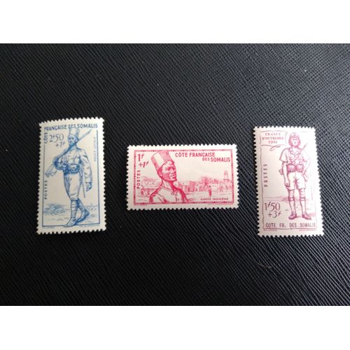 Timbre Somalie Française Yt 188 A 190 Séries: Défense De L'empire (Emission De Vichy) 1941 ( 070506 )
