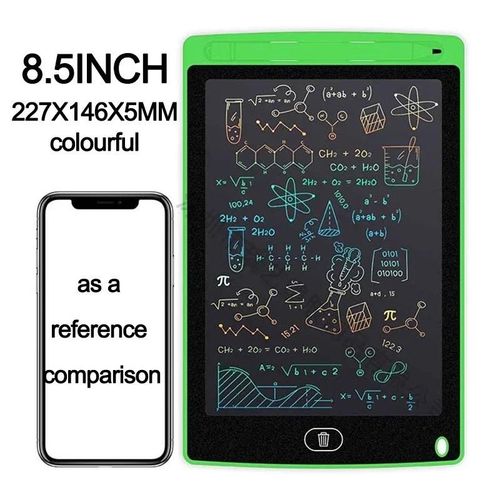 Tablette d'écriture LCD 8.5 pouces, planche à dessin pour enfants, Graffiti, carnet de croquis, jouets, tableau noir d'écriture, planche à dessin magique, jouet cadeau-Multicolore Vert