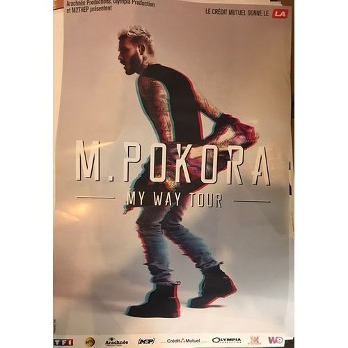 M Pokora - My Way Tour - 40x60cm - Affiche / Poster Envoi En Tube