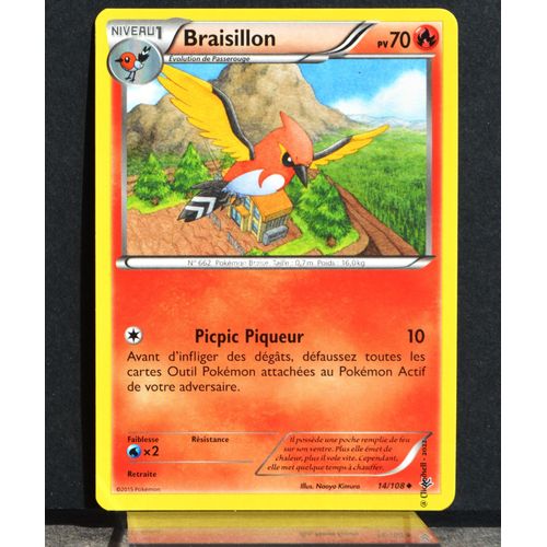 Carte Pokémon 14/108 Braisillon Xy06 Ciel Rugissant Neuf Fr