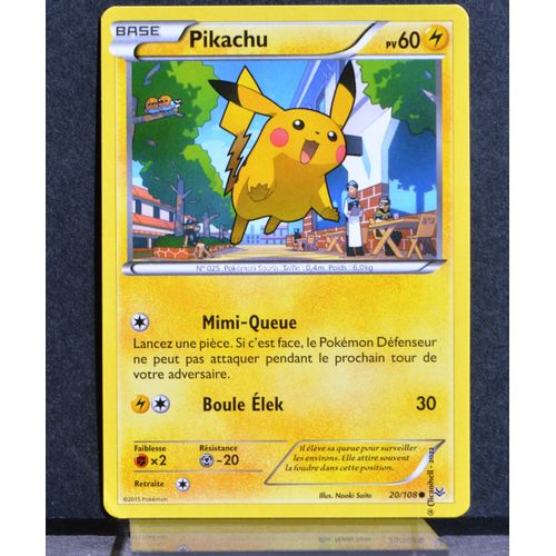 Carte Pokémon 20/108 Pikachu Xy06 Ciel Rugissant Neuf Fr