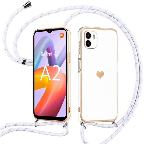 Coque Bandoulière Pour Xiaomi Redmi A2 Anti-Choc Anti-Rayure Protection Silicone Blanc - Booling