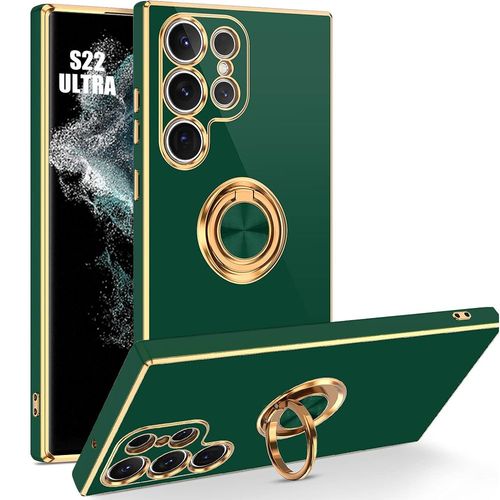 Coque Silicone Pour Samsung Galaxy S22 Ultra - Protection Elégant Souple Antichoc Anti-Rayure Vert Nuit - Booling