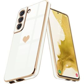 Coque pour Samsung Galaxy S22 Motif Cur Anti-Rayure Souple TPU Luxe - Blanc - BOOLING