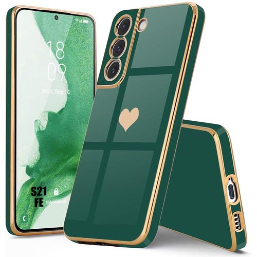 Coque Pour Samsung Galaxy S21 Fe Vert Nuit Motif CUr Antichoc Anti-Rayure Tpu Souple - Booling
