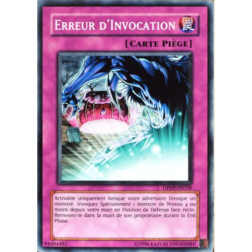 Carte Yu-Gi-Oh Dp09-Fr028 Erreur D'invocation Neuf Fr