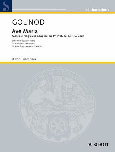Johann Sebastian Bach, Charles Gounod Ave Maria Mélodie Religieuse Adaptée Au 1er Prélude De J.S. Bach