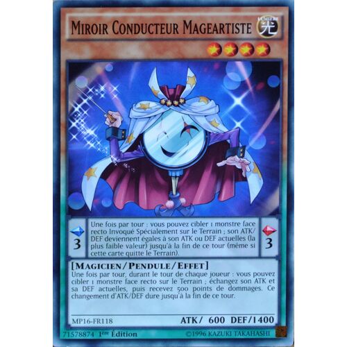 Carte Yu-Gi-Oh Mp16-Fr118 Miroir Conducteur Mageartiste Neuf Fr