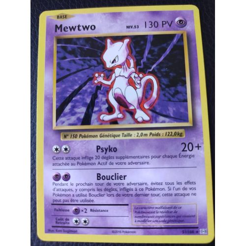 Carte Pokémon 2016 51/108 Mewtwo