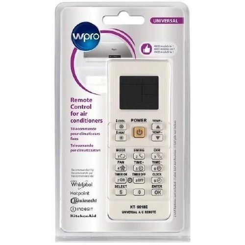 Wpro Télécommande universelle pour climatiseurs fixes. Adaptable sur plus de 4000 modeles. 9 fonctions