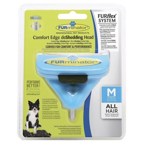 Furminator - Tête De Brosse Deshedding Furflex Comfort Edge Pour Chien De Moyenne Race - M