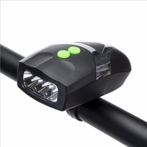 Klaxon Avant De Vélo 2 En 1, Phare Avant Étanche À 3 Led, 3 Modes D'éclairage, 80db, Pour Vélo De Montagne Et Route, N66, Nouveau