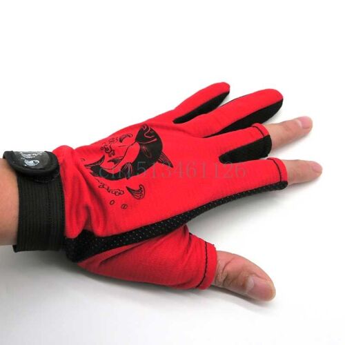 Gants De Pêche Anti-Couleur, 1 Paire, Pour Sports De Plein Air, À Trois Doigts Exposés, Antidérapants
