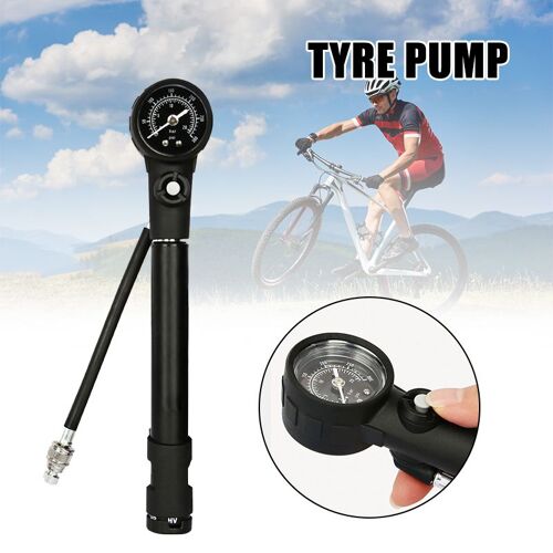 Pompe À Pneu Et Suspension Pour Vtt 2 En 1, 300 Psi, Haute Pression, Suspension Arrière, N66