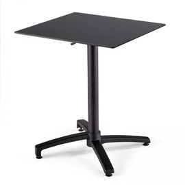Table De Jardin Carré (60x60 Cm) Inclinable En Hpl Noir
