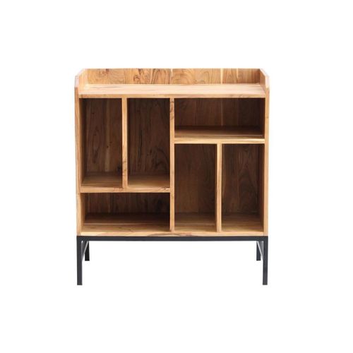 Buffet De Rangement Vinyles En Acacia Et Métal Blues