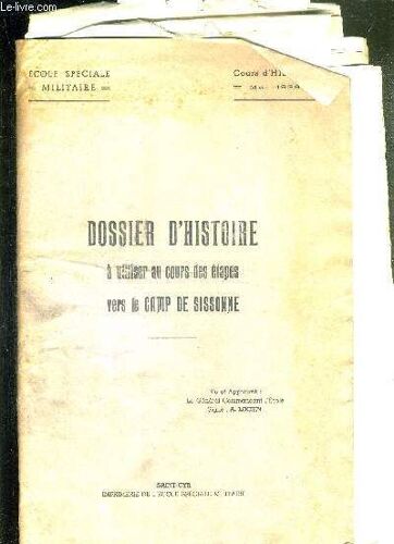 Lot De Nombreuses Cartes Et Cours D'histoire - Dossier D'histoire A Utiliser Au Cours Des Etapes Vers Le Camp De Sissonne - Mai 1939