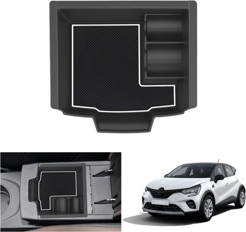 Renaul-T Captur 2 | E-Tech | Hybrid 2020-2024 2025 Boîte De Rangement Console Centrale, Captur 2023 Accoudoir Organisateur Boîte À Gants, Compatible Avec Renault Captur 2 Accessoir[Auto5132864]
