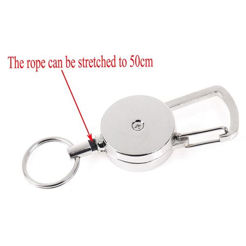Porte-Clé Rétractable À Tirer, 1 Pièce, Clip De Chaîne, Support De Mousqueton, Le Recul S'étend Jusqu'à 50cm