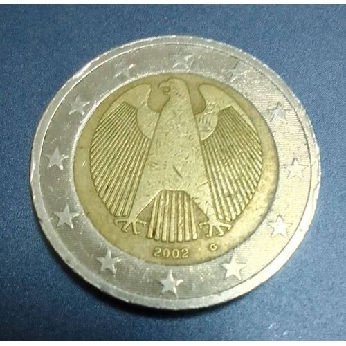 Pièce 2 Euro 2002 Allemand Aigle Royale Lettre "G"