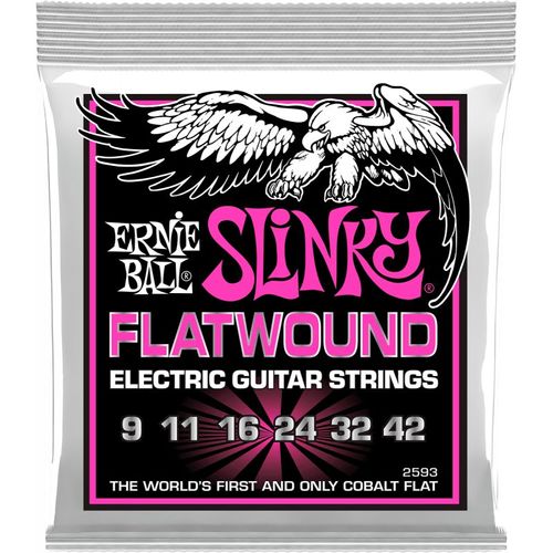 Ernie Ball 2593 - Cordes Filet Plat Super Slinky Flatwound 09 - 42