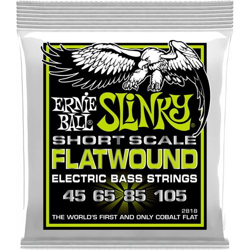 Ernie Ball 2818 - Cordes Filet Plat Regular Slinky Flatwound Short Scale 50-105