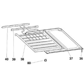 Carter résistance (repère 38) Four cuisinière (C00078399 ARISTON HOTPOINT INDESIT SCHOLTES WHIRLPOOL)