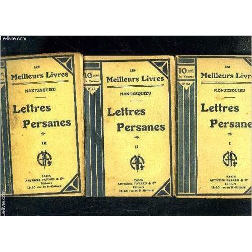 Lettres Persanes- Complet- 3 Tomes En 3 Volumes