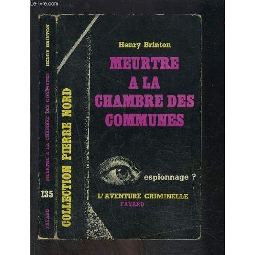 Meurtre A La Chambre Des Communes