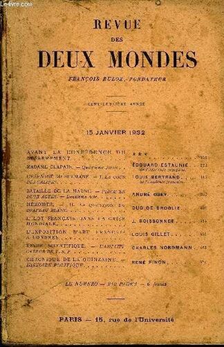 Revue Des Deux Mondes Ciie Annee N°2 - Avant La Conférence Du Desarmement. ***Madame Clapain. ¿ Quatrième Partie. Edouard Estaunié. .De L'académie Française.L¿Espagne Musulmane. ¿ I. La ...