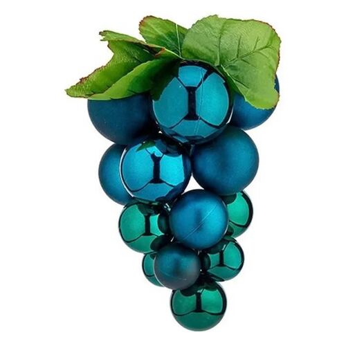boules de noël petit raisins bleu plastique 14 x 14 x 25 cm