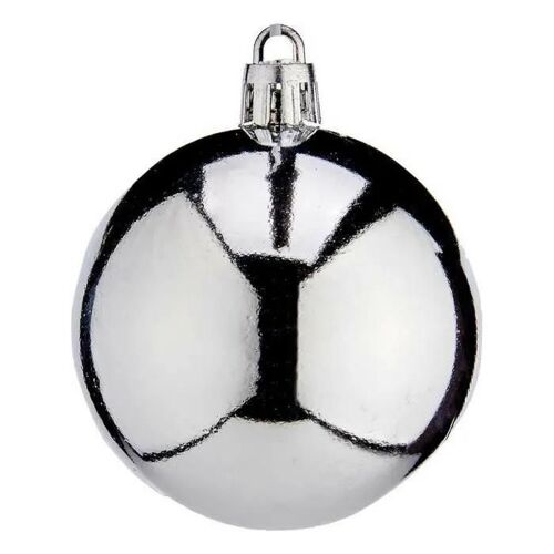 boules de noël ø 6 cm argenté plastique