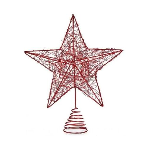 étoile de noël rouge acier plastique - Couleur:Rouge
