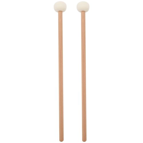 2 Pièces Séries Avec La Double Tête Tambour Cymbale Gong Les Bâtons De Marteau Souple Maillet Les Baguettes De Maillets Le Marteau En Feutre 385mm