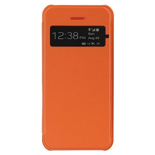 Coque Case Etui A Rabat Iphone 5 5s Se Orange S View Fenêtre Window