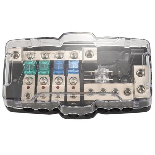 Porte-Fusible Anl Stéréo De Voiture Led Multifonctionnel, Boîte À Fusibles 4 Voies, Distribution 0, 4ga, Nuits, 30a, 60a, 80amp