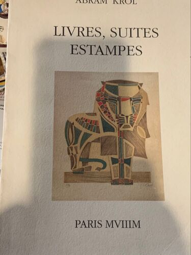 Abram Krio Livres,Suites Estampes Graves Au Burin 1958-1978 