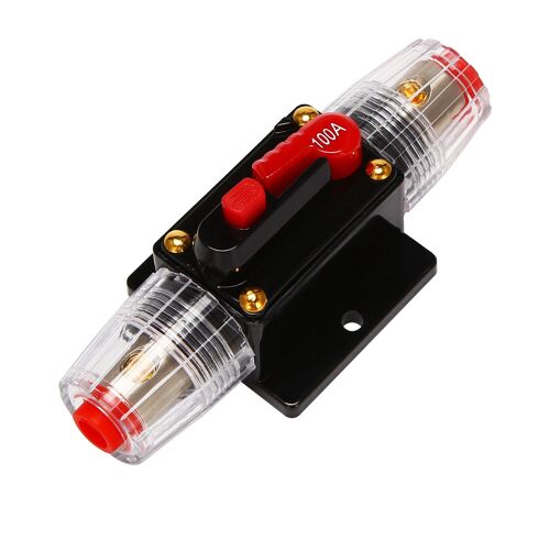 Disjoncteur Automatique En Ligne, Interrupteur De Cristal Manuelle, Fusible Audio De Voiture, 100a, 12v-24v