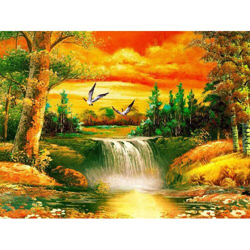 Kits De Peinture Par Numéros De Pour Adultes, Bricolage, Peint À La Main Sur Toile Avec Image À L'huile Encadrée, Dessin, Coloration Par Numéro,Avec Cadre De Bricolage 40x50cm Lib04963