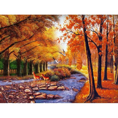 Kits De Peinture Par Numéros De Pour Adultes, Bricolage, Peint À La Main Sur Toile Avec Image À L'huile Encadrée, Dessin, Coloration Par Numéro,Avec Cadre De Bricolage 40x50cm Lib04948