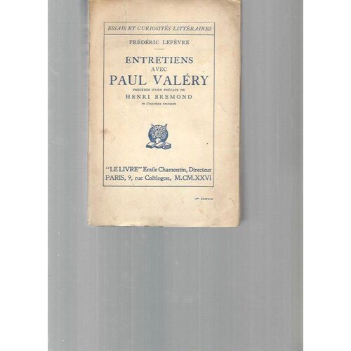 Entretiens Avec Paul Valéry