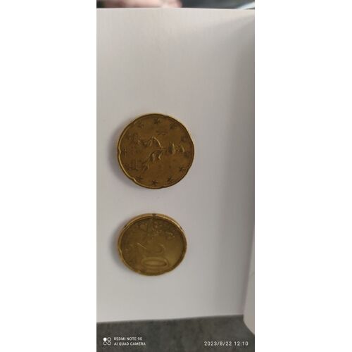 1 Lot De 2 Piéces De 20 Centimes D'euros
