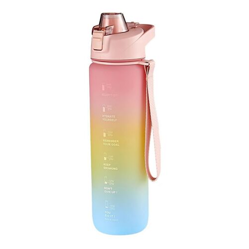 Bouteille D'eau En Plastique De 1000ml, Matériau Sain, Design À Couleur Changeante, Grande Capacité, Pour Le Sport, Écologique