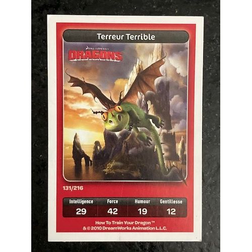 Carte Carrefour Dreamworks - Dragons - Terreur Terrible 131/216