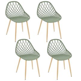 Paris Prix - Lot De 4 Chaises Design "Malaga" 80cm Vert