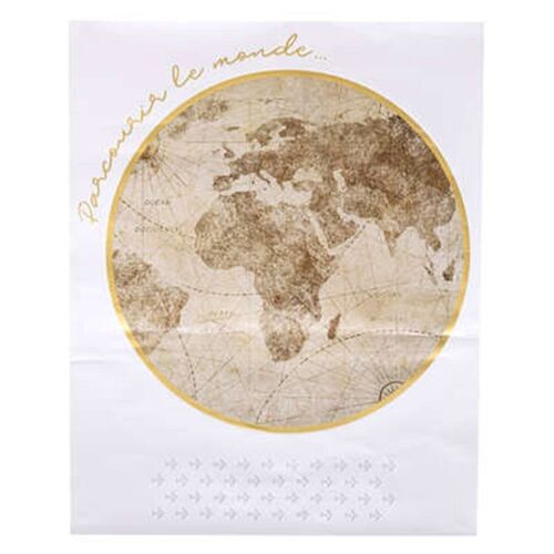 Sticker Plat Mural "Loft" 70x87cm Naturel & Blanc