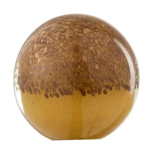 Presse-Papier en Verre "Couches" 10cm Marron