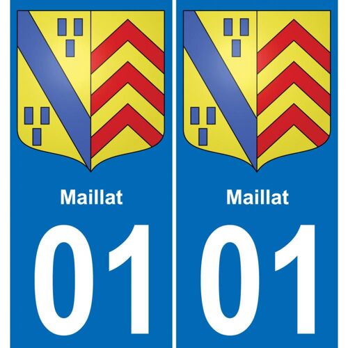 01 Maillat Blason Autocollant Plaque Stickers Ville - Droits