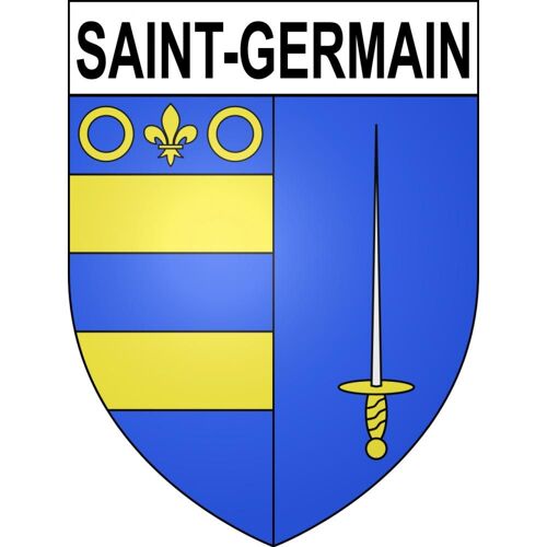 Saint-Germain 54 Ville Sticker Blason Écusson Autocollant Adhésif - 8 Cm